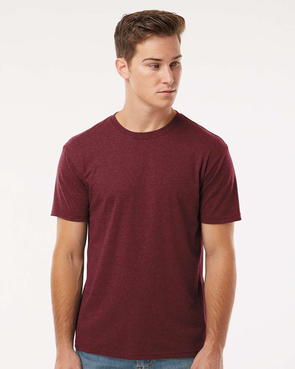 Unisex RecycledSoft™ T-Shirt - OnModelFront - B10062523 - Burgundy