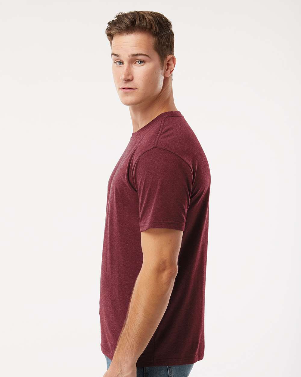 Unisex RecycledSoft™ T-Shirt - OnModelSide - B10062523 - Burgundy