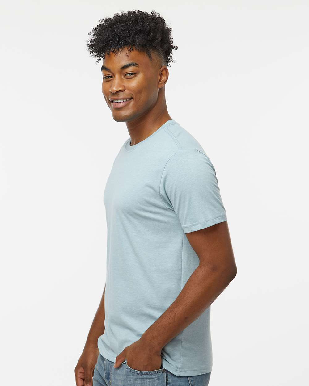 Unisex RecycledSoft™ T-Shirt - OnModelSide - B10062683 - Ice Blue