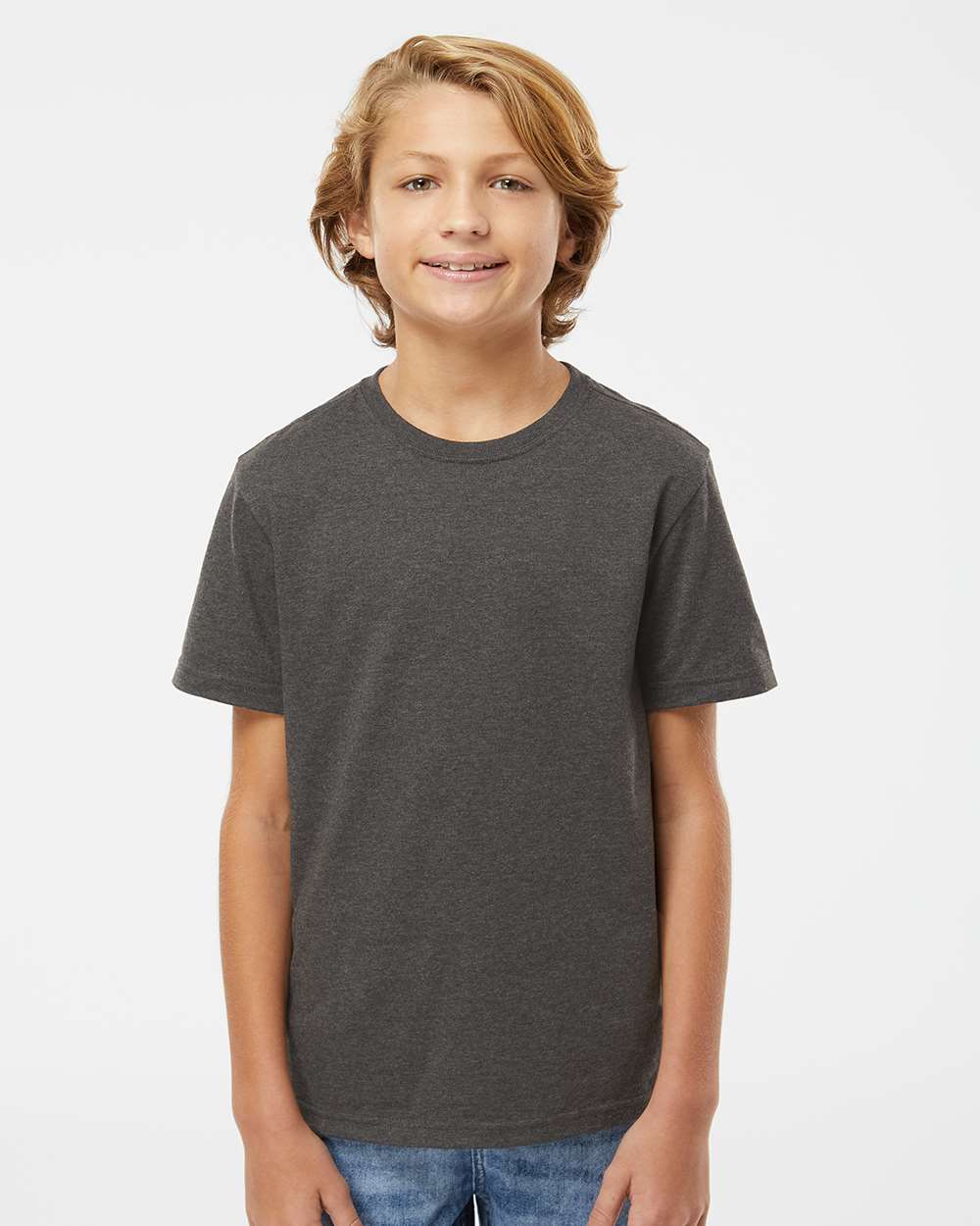 Youth RecycledSoft™ T-Shirt - OnModelFront - B10262002 - Carbon