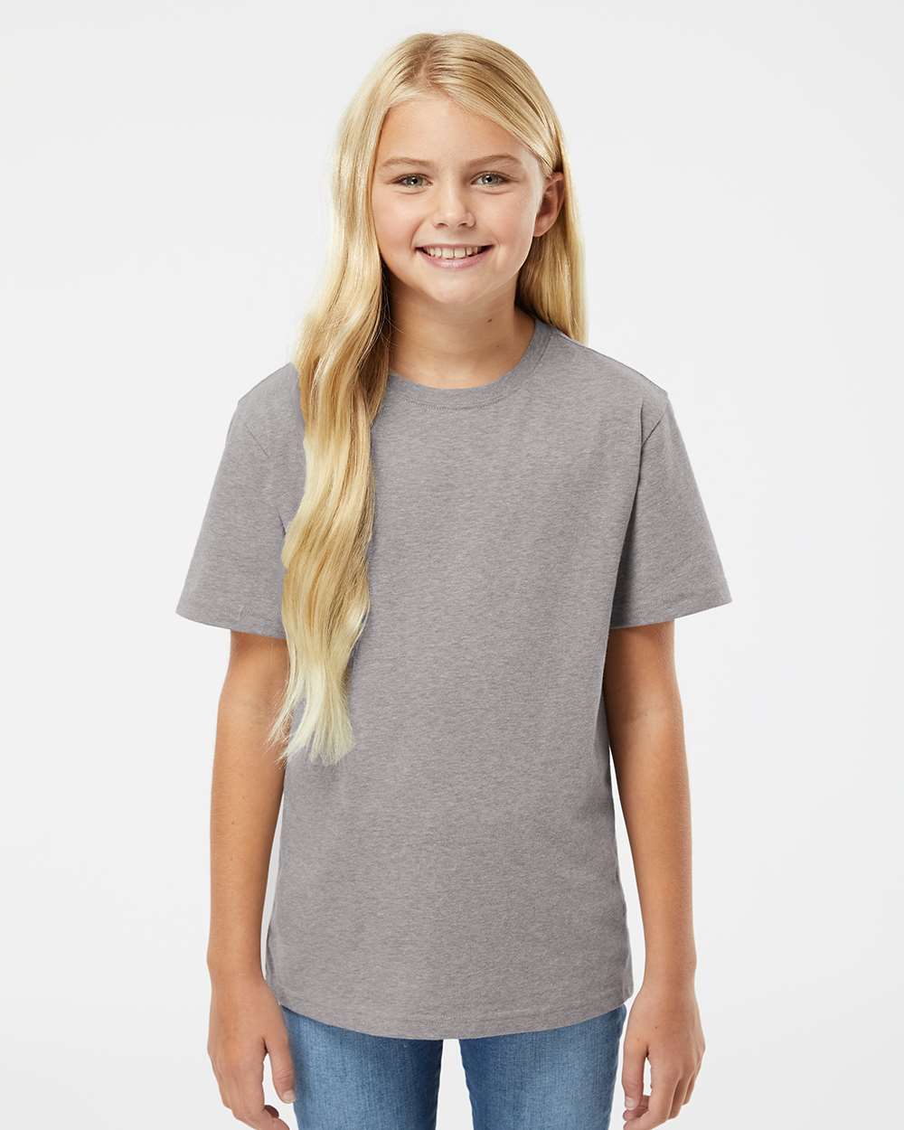 Youth RecycledSoft™ T-Shirt - OnModelFront - B10262112 - Steel Grey