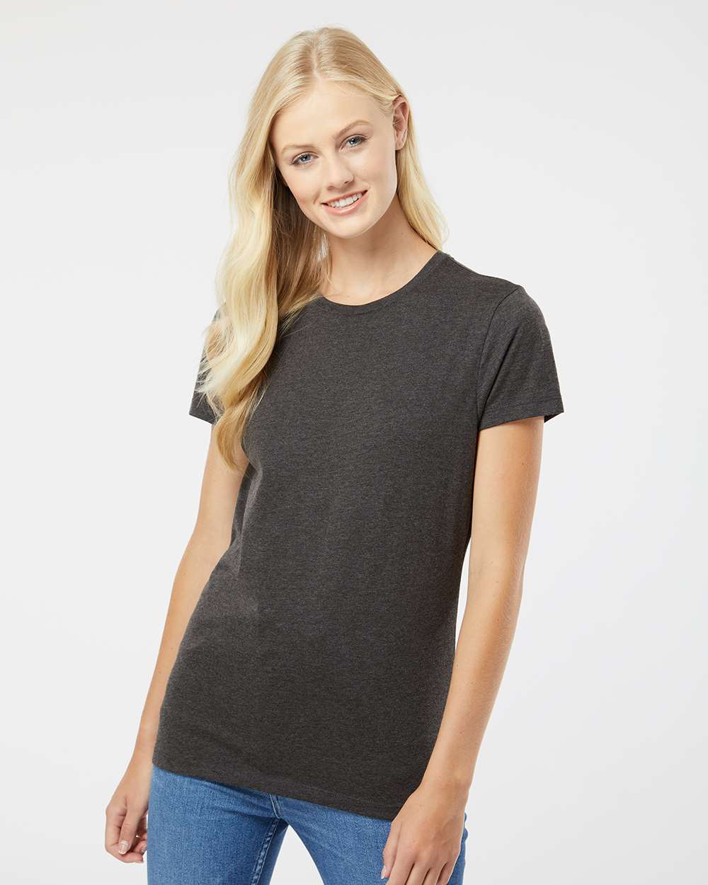 Women's RecycledSoft™ T-Shirt - OnModelFront - B10362003 - Carbon