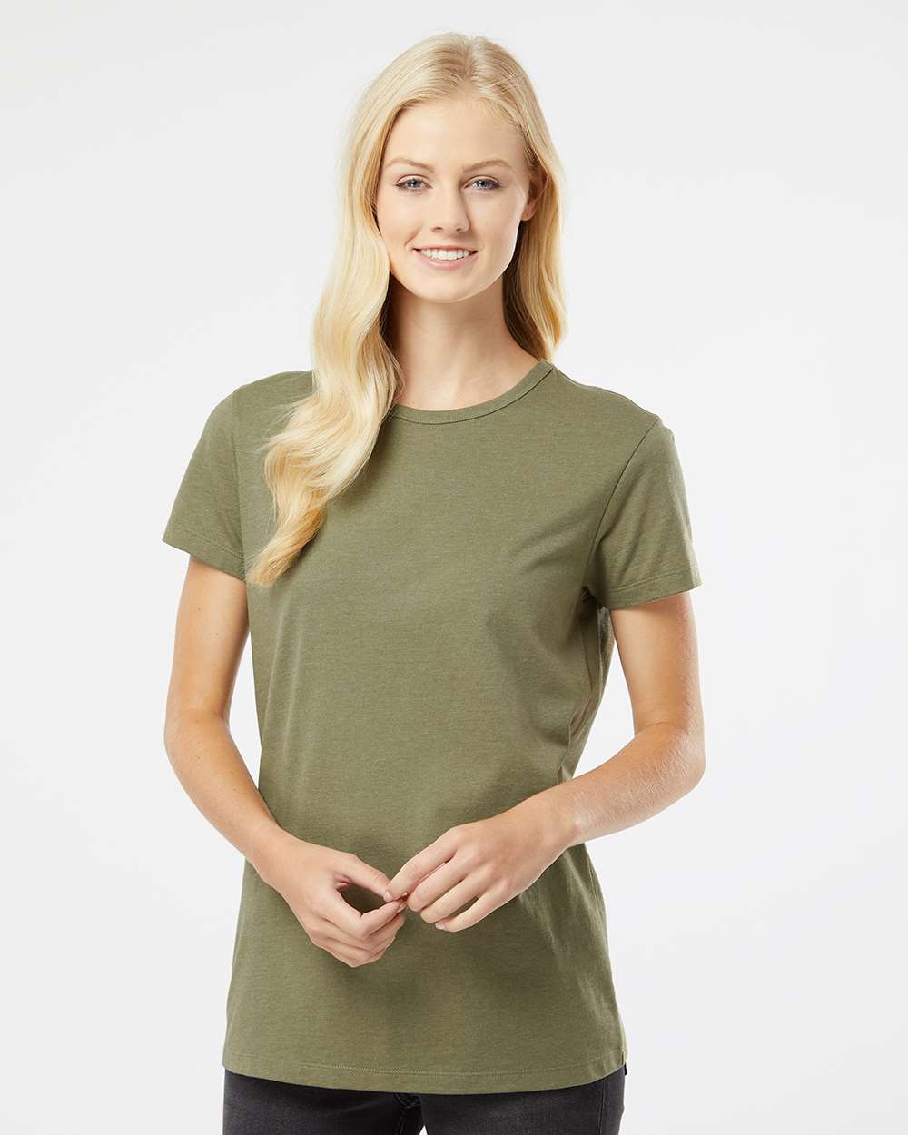 Women's RecycledSoft™ T-Shirt - OnModelFront - B10362113 - Moss