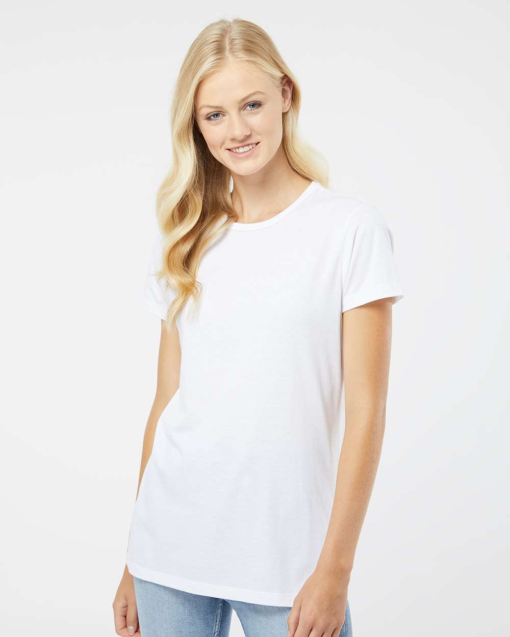 Women's RecycledSoft™ T-Shirt - OnModelFront - B10362133 - White