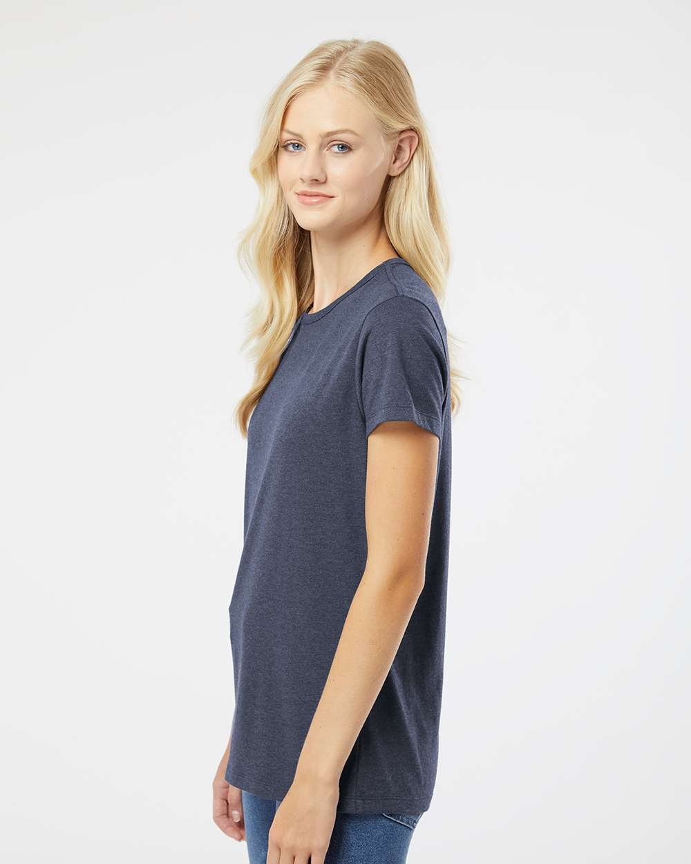 Women's RecycledSoft™ T-Shirt - OnModelSide - B10362103 - Midnight Blue