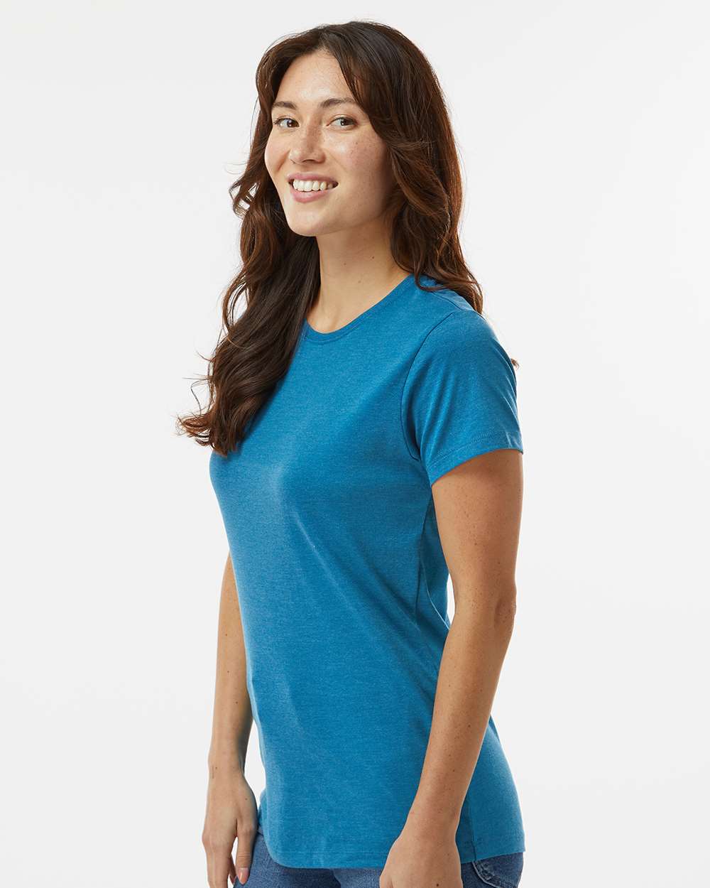 Women's RecycledSoft™ T-Shirt - OnModelSide - B10362253 - Breaker Blue