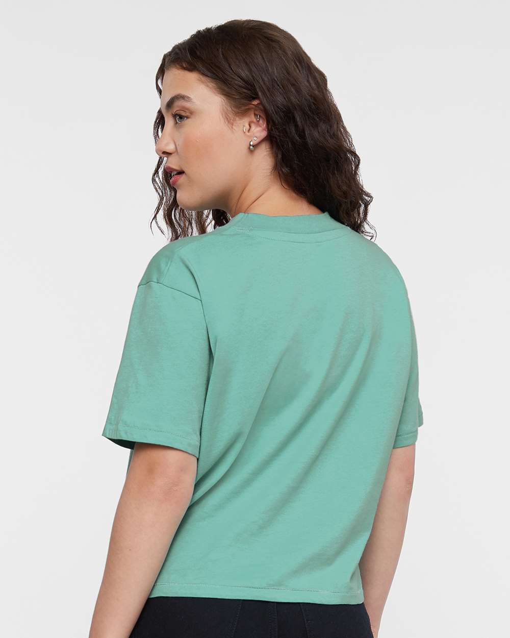 Women's Boxy Tee - OnModelBack - B06838813 - Saltwater