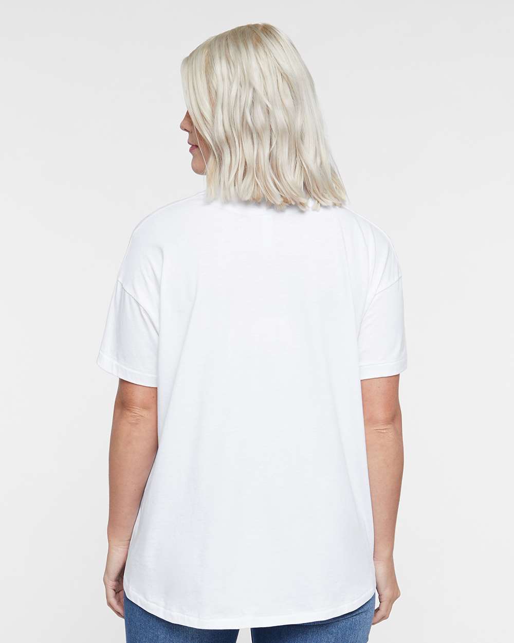 Women's Hi-Lo Tee - OnModelBack - B06938003 - White