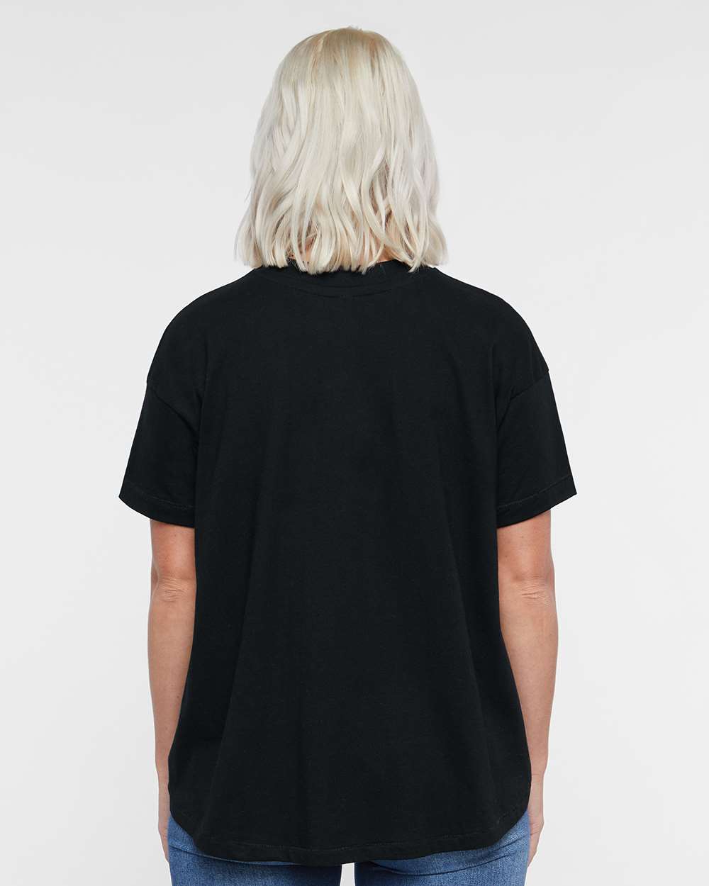 Women's Hi-Lo Tee - OnModelBack - B06938503 - Black