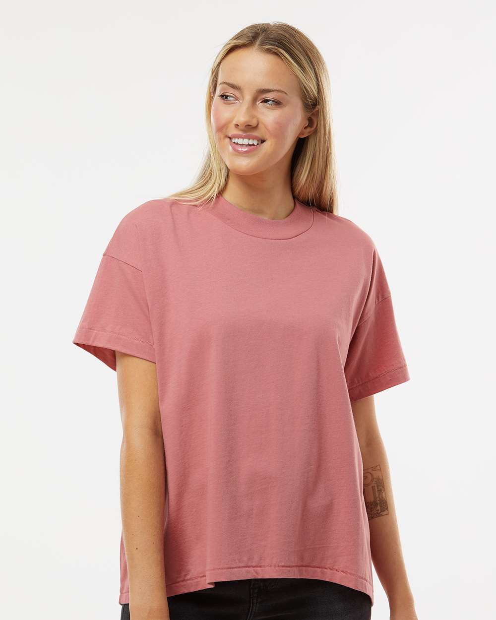 Women's Hi-Lo Tee - OnModelFront - B06938273 - Mauvelous