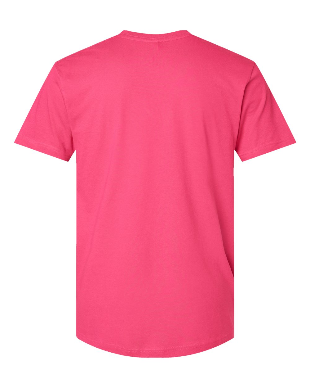 Unisex Fine Jersey Tee - Back - B00638313 - Hot Pink