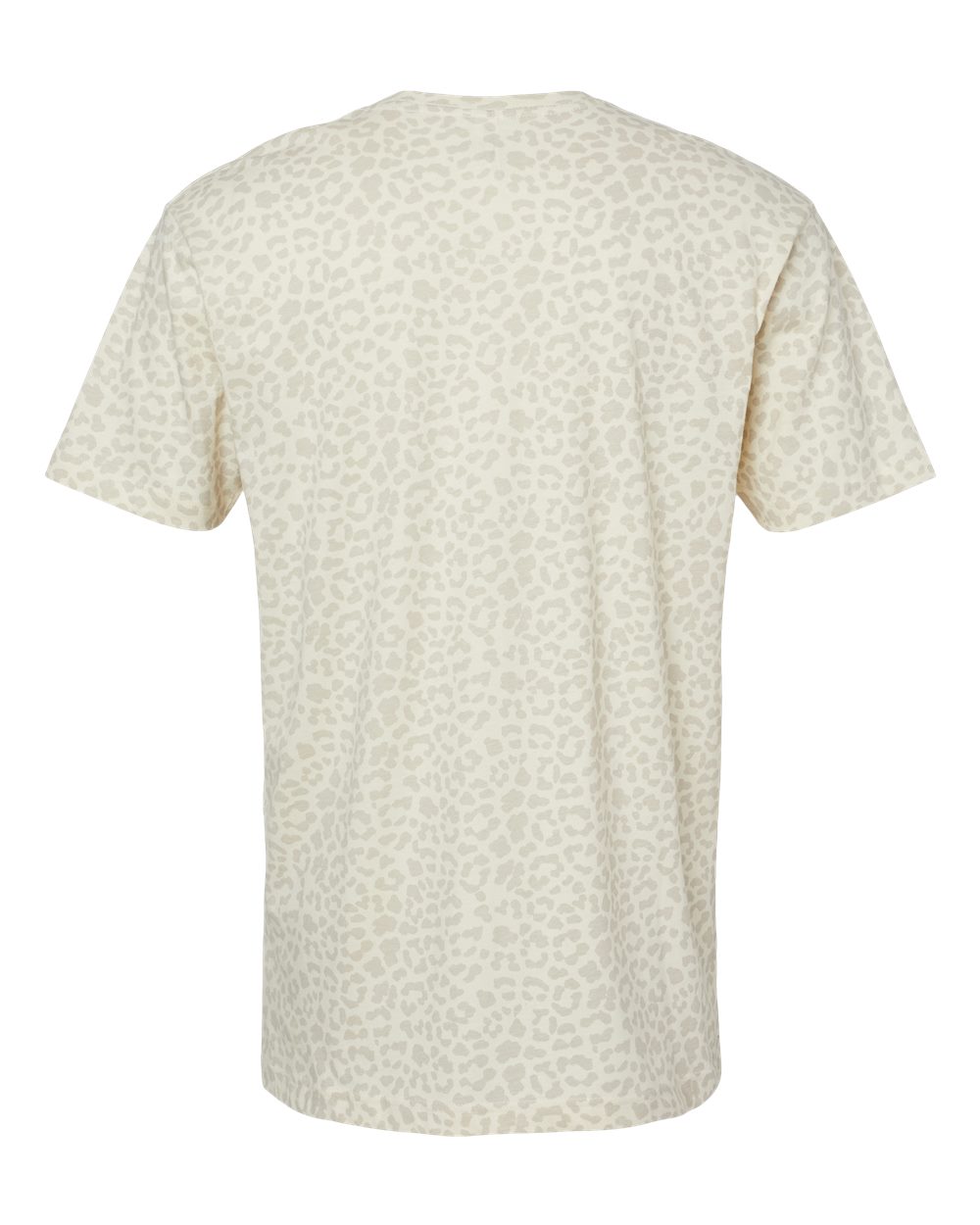 Unisex Fine Jersey Tee - Back - B00638773 - Natural Leopard