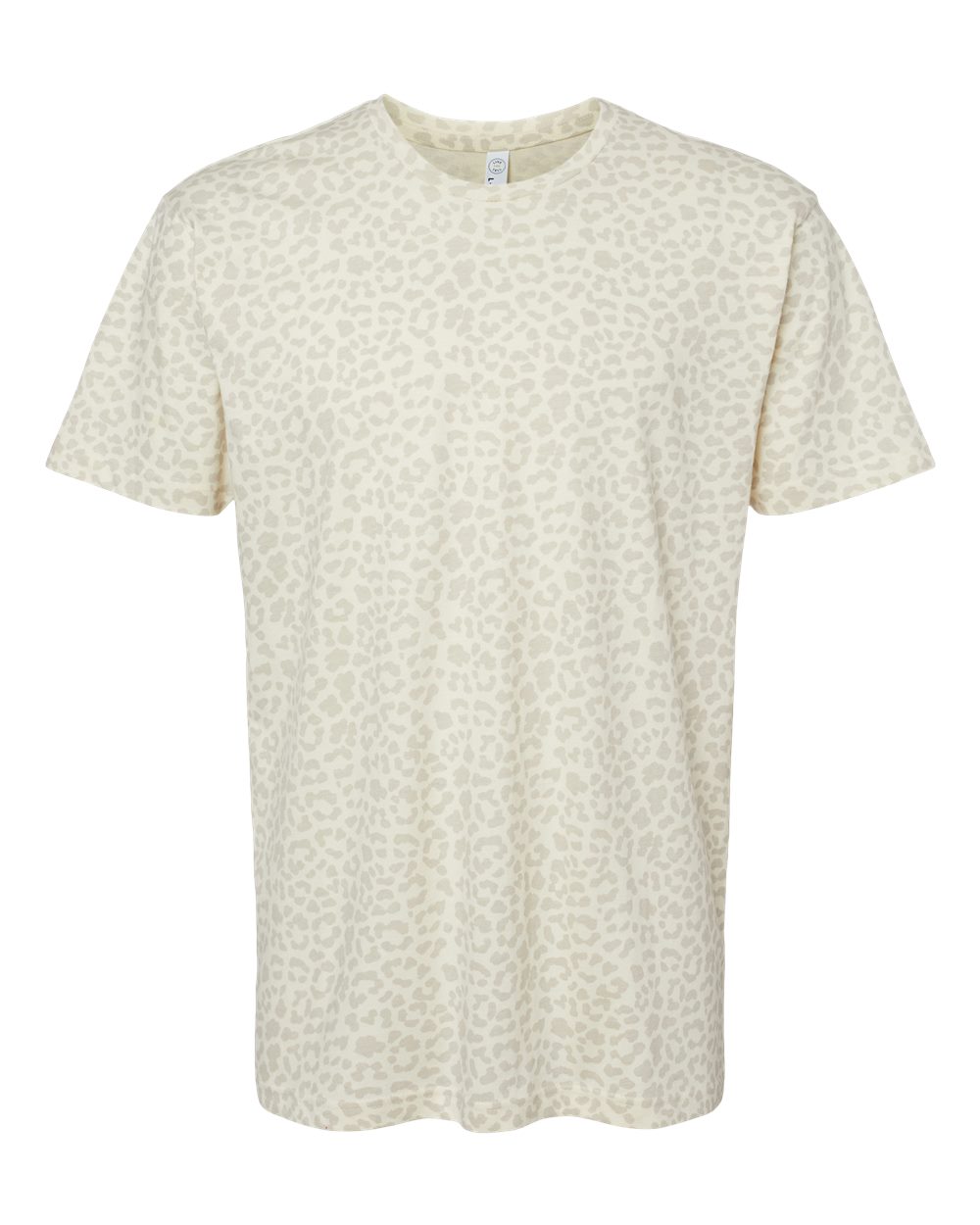 Unisex Fine Jersey Tee - Front - B00638773 - Natural Leopard