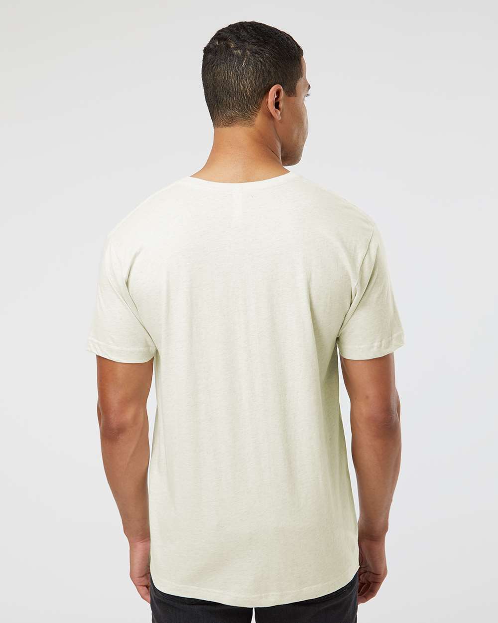 Unisex Fine Jersey Tee - OnModelBack - B00638243 - Natural Heather