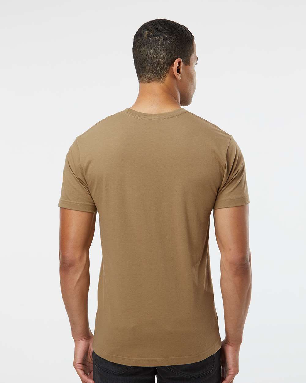 Unisex Fine Jersey Tee - OnModelBack - B00638563 - Coyote Brown