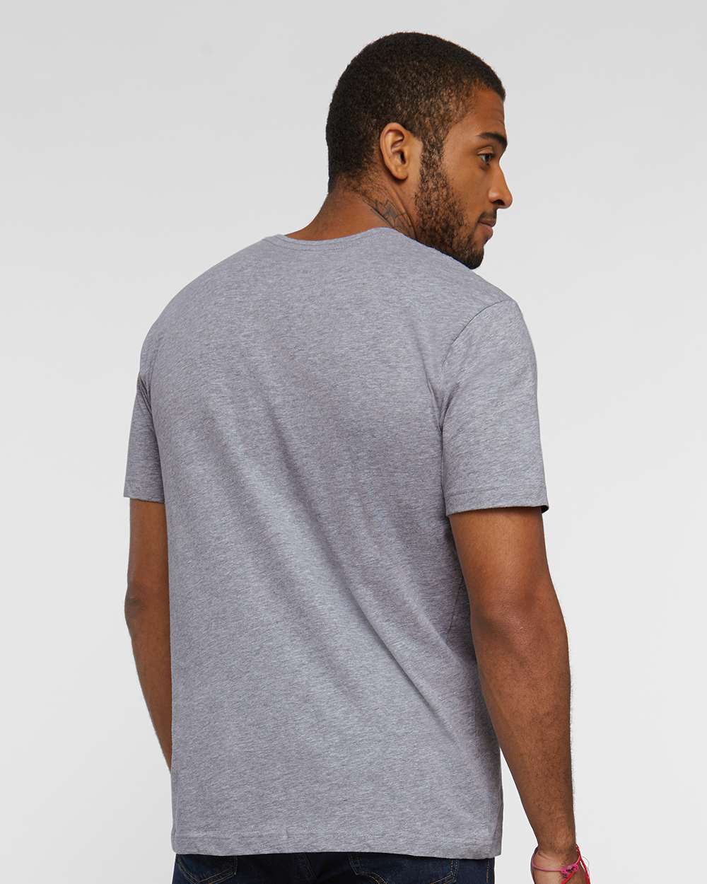 Unisex Fine Jersey Tee - OnModelBack - B00638582 - Heather