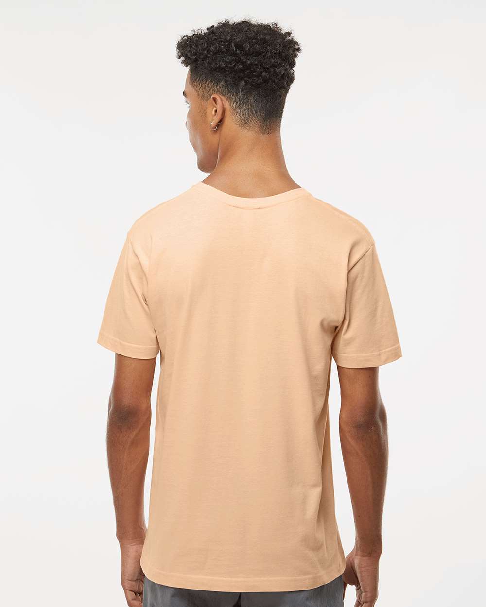 Unisex Fine Jersey Tee - OnModelBack - B00638733 - Peachy