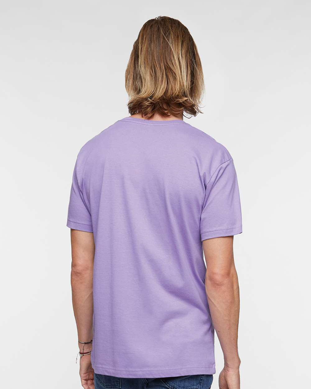 Unisex Fine Jersey Tee - OnModelBack - B00638803 - Lavender