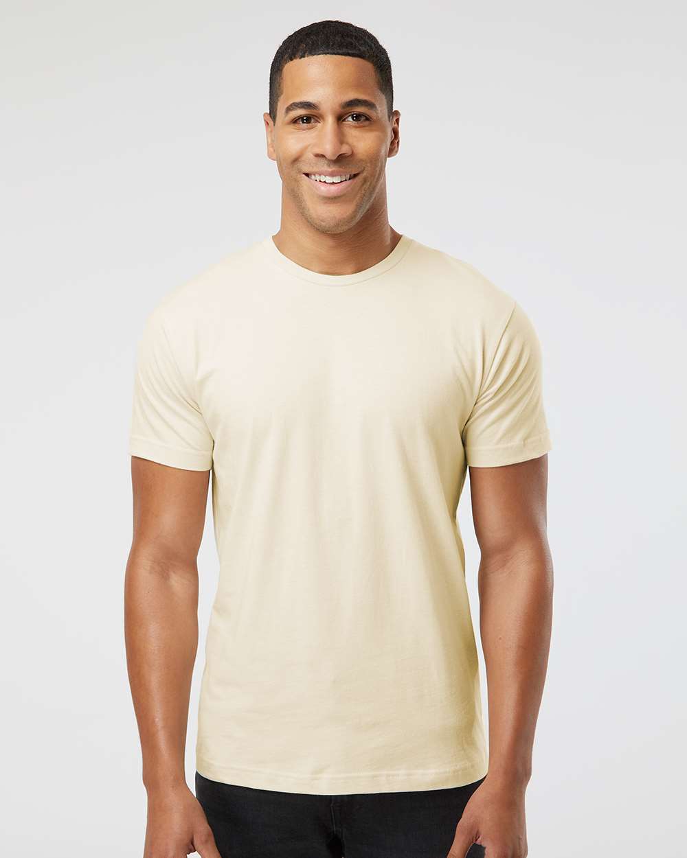 Unisex Fine Jersey Tee - OnModelFront - B00638233 - Natural