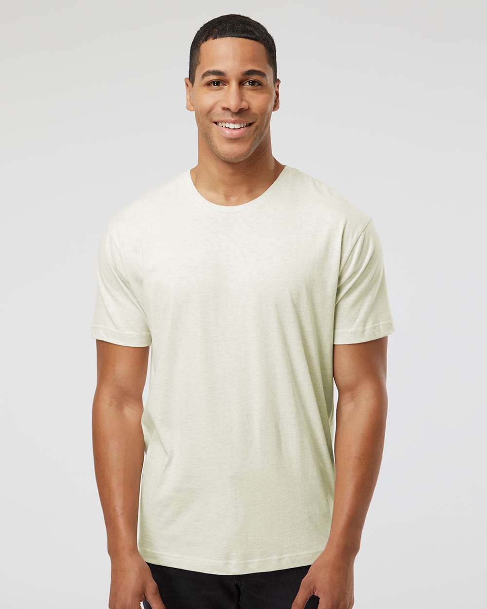 Unisex Fine Jersey Tee - OnModelFront - B00638243 - Natural Heather