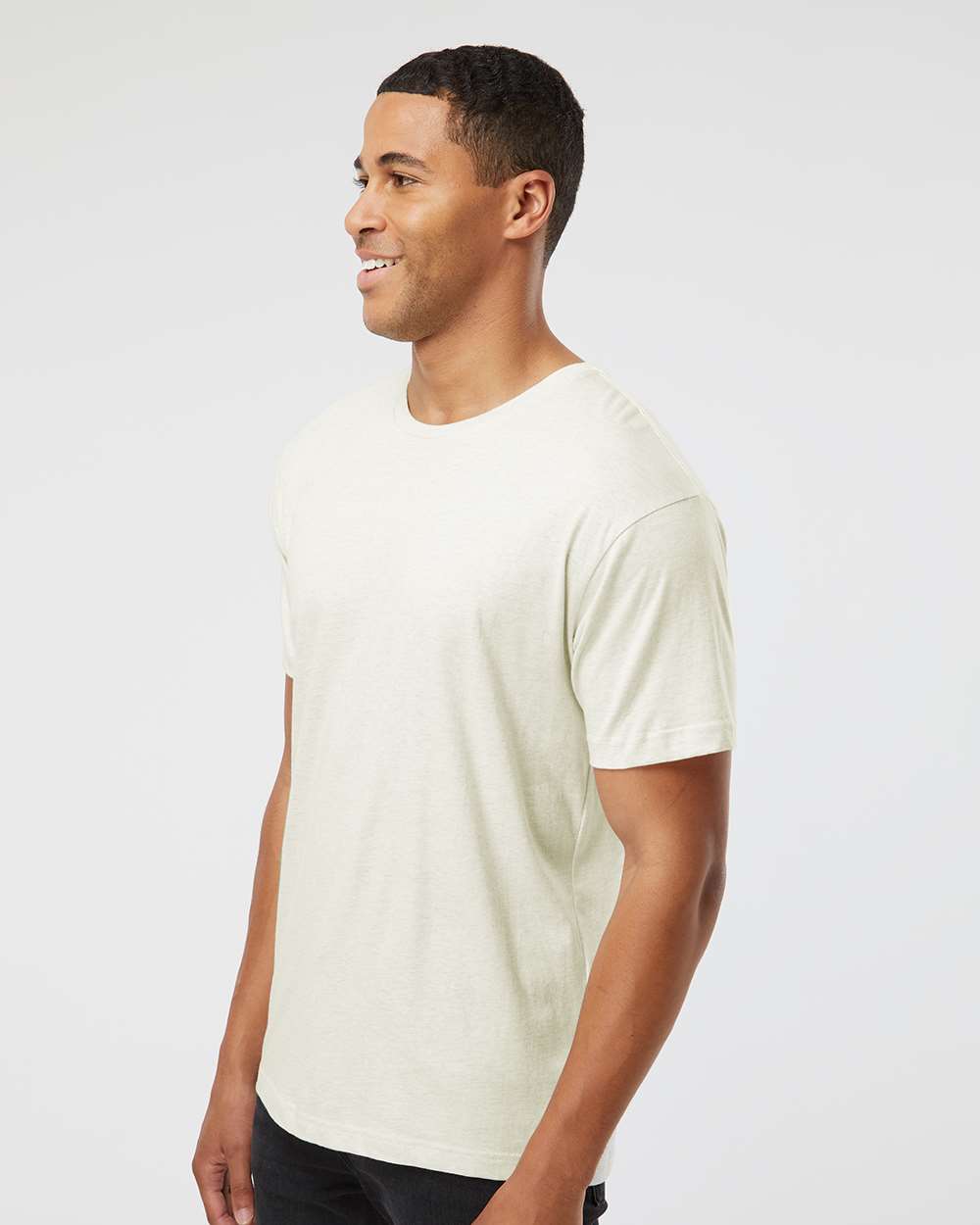 Unisex Fine Jersey Tee - OnModelSide - B00638243 - Natural Heather