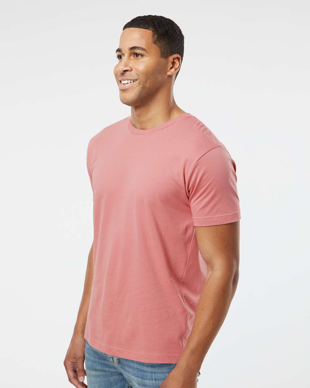 Unisex Fine Jersey Tee - OnModelSide - B00638333 - Mauvelous