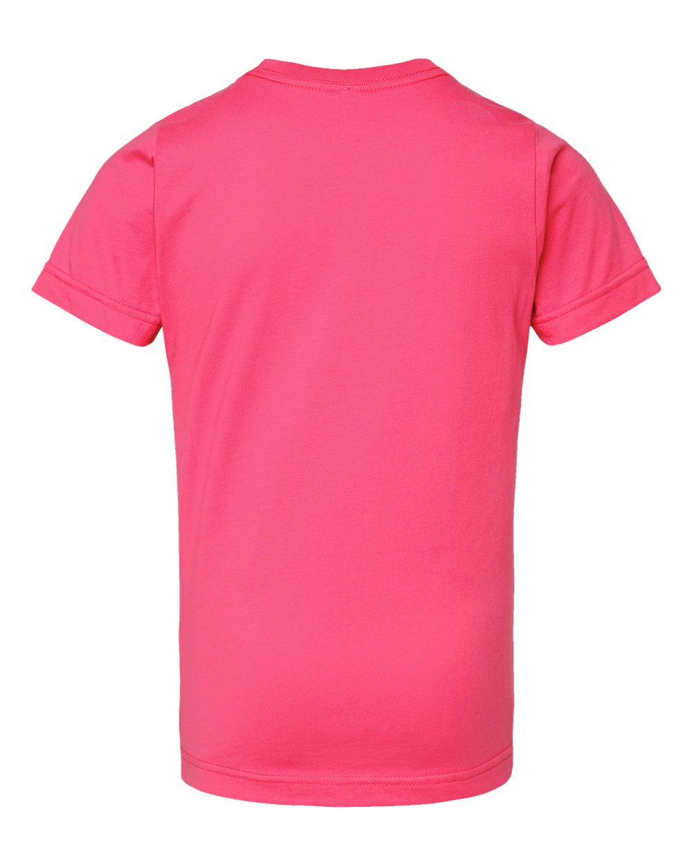 Youth Fine Jersey Tee - Back - B38038312 - Hot Pink