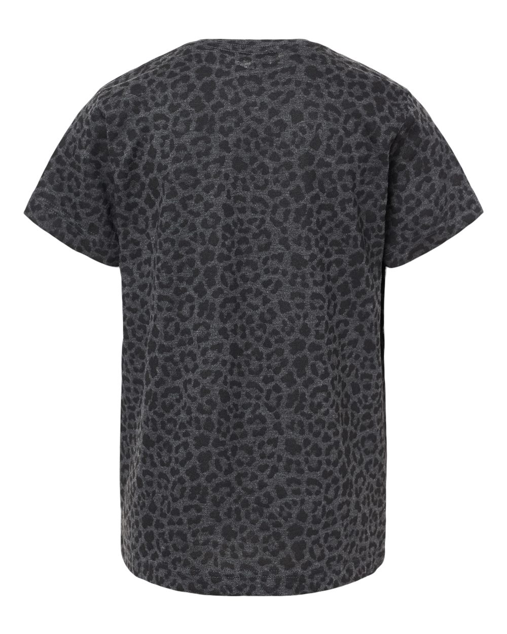 Youth Fine Jersey Tee - Back - B38038852 - Black Leopard