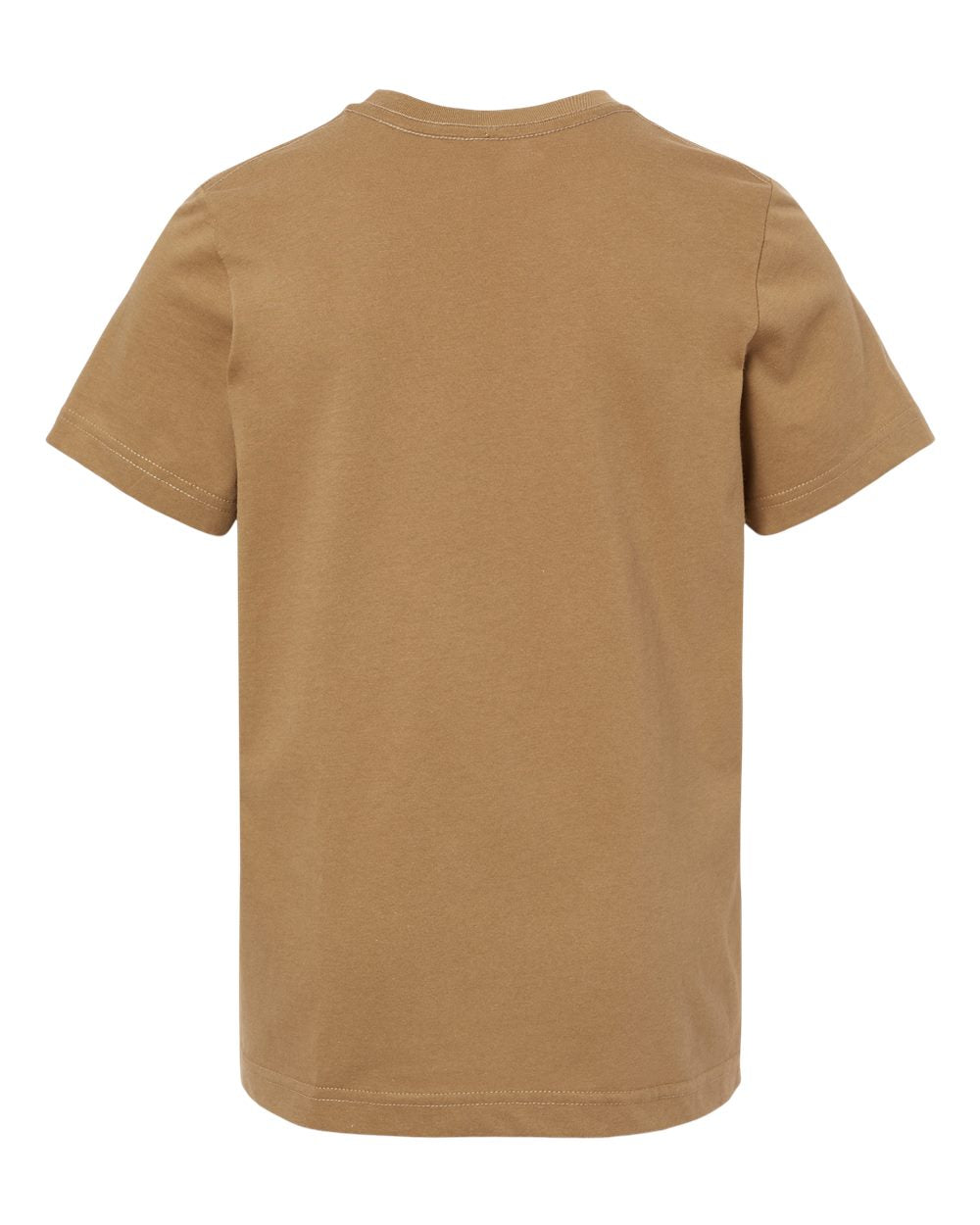 Youth Fine Jersey Tee - Back - B38038872 - Coyote Brown