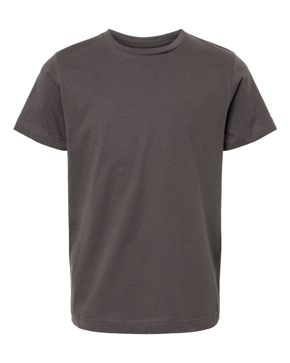 Youth Fine Jersey Tee - Front - B38038092 - Charcoal
