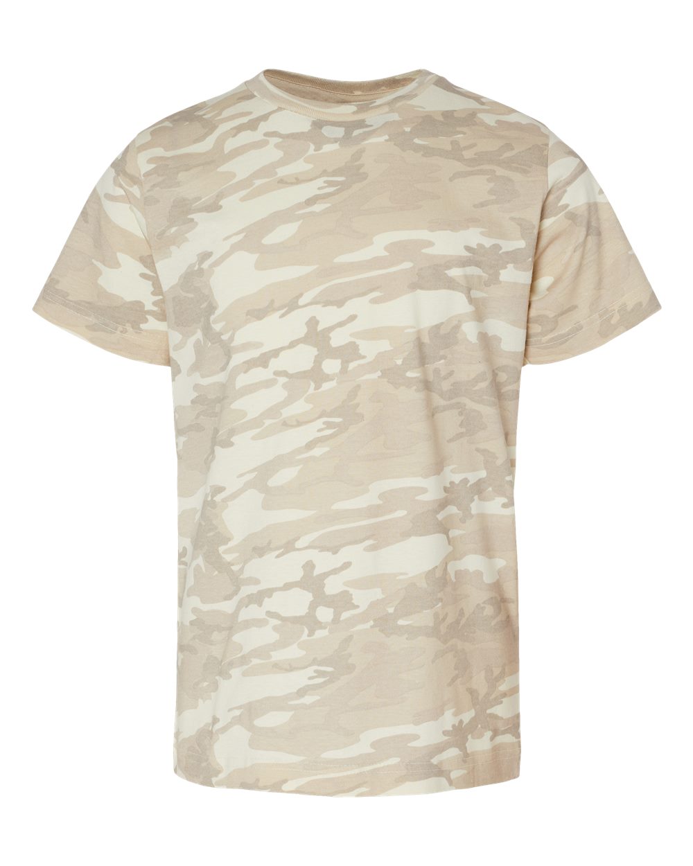 Youth Fine Jersey Tee - Front - B38038212 - Natural Camo