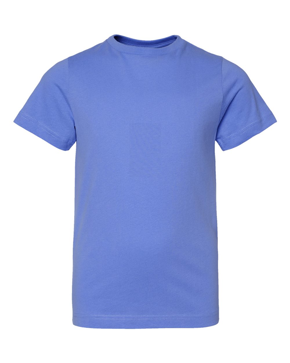 Youth Fine Jersey Tee - Front - B38038262 - Carolina Blue