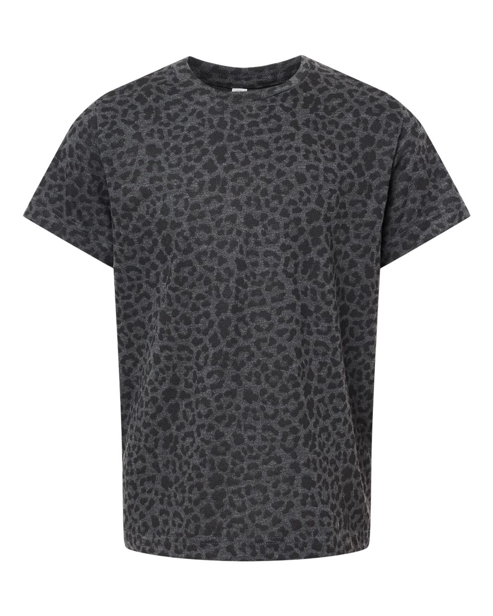 Youth Fine Jersey Tee - Front - B38038852 - Black Leopard