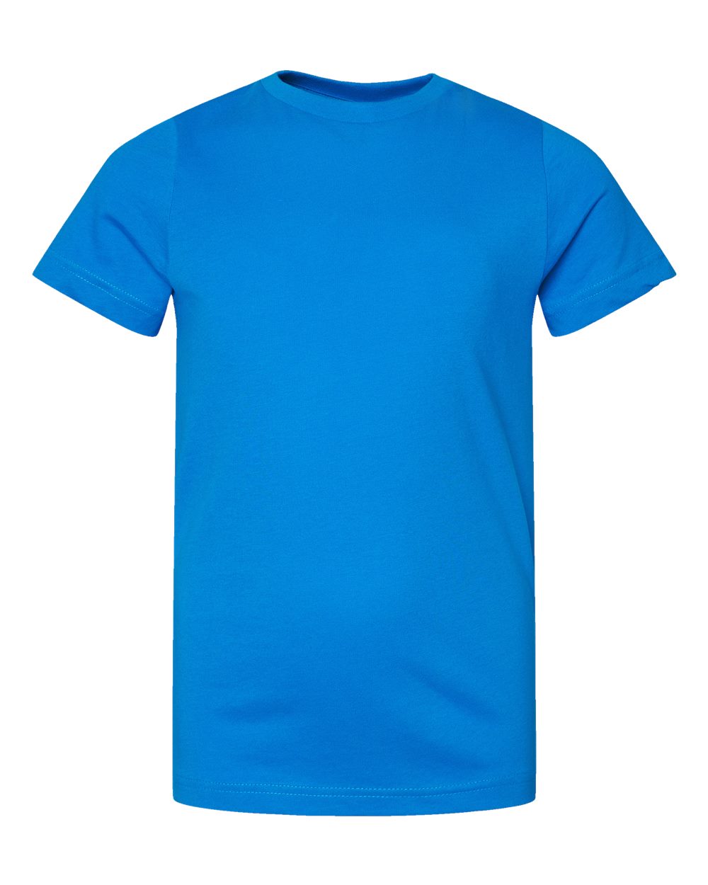 Youth Fine Jersey Tee - Front - B38038992 - Cobalt