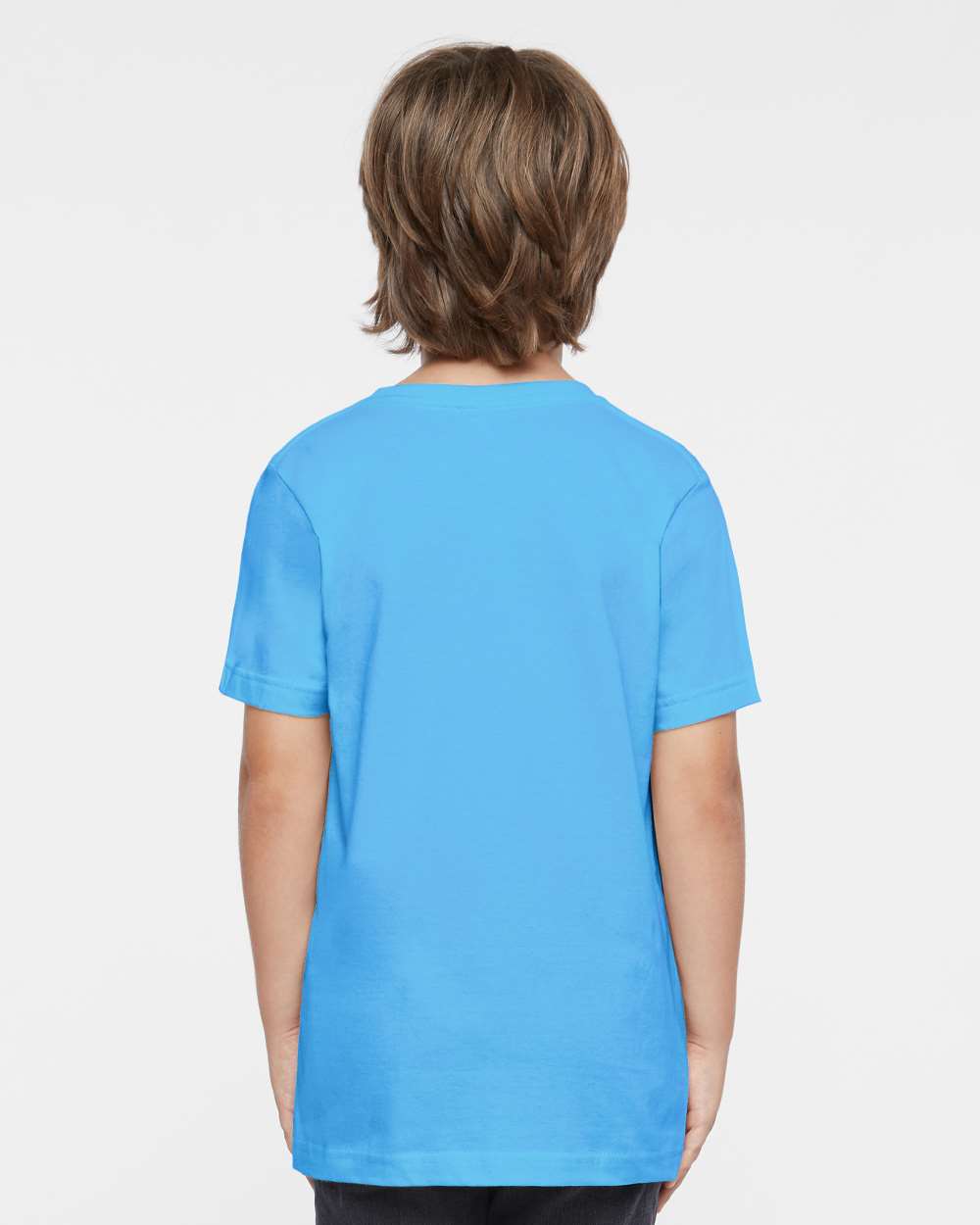 Youth Fine Jersey Tee - OnModelBack - B38038182 - Aqua