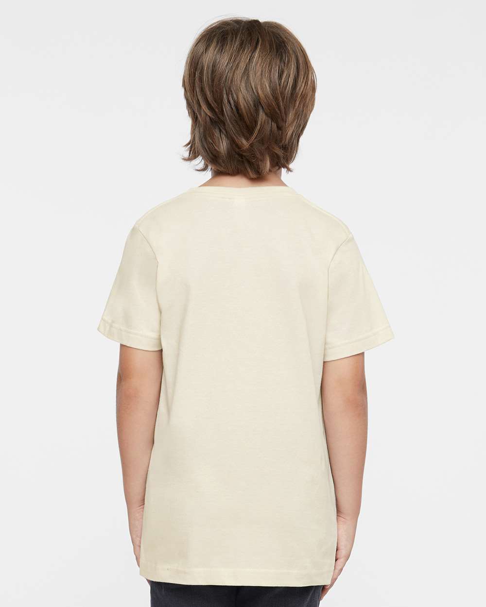 Youth Fine Jersey Tee - OnModelBack - B38038232 - Natural