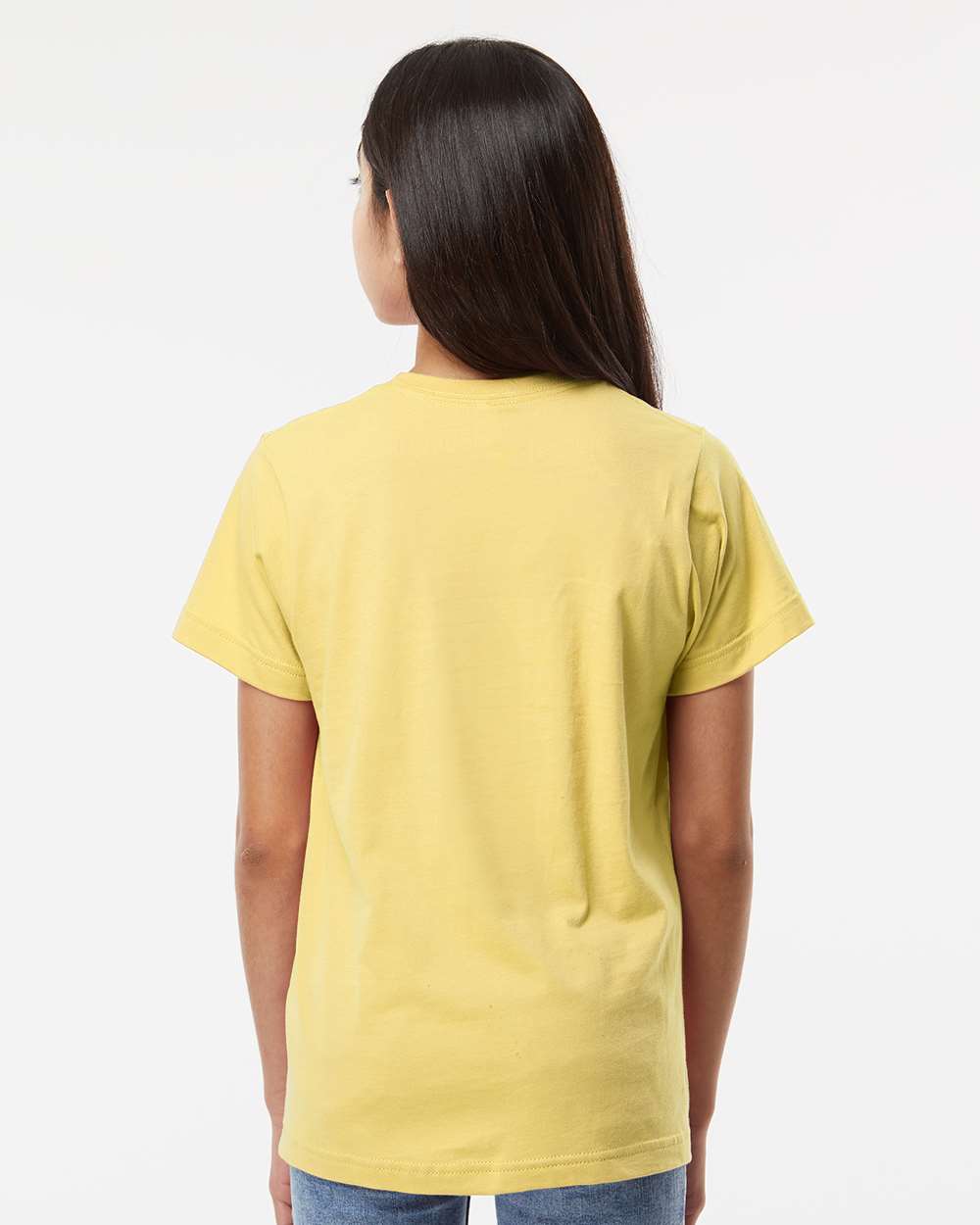 Youth Fine Jersey Tee - OnModelBack - B38038432 - Butter