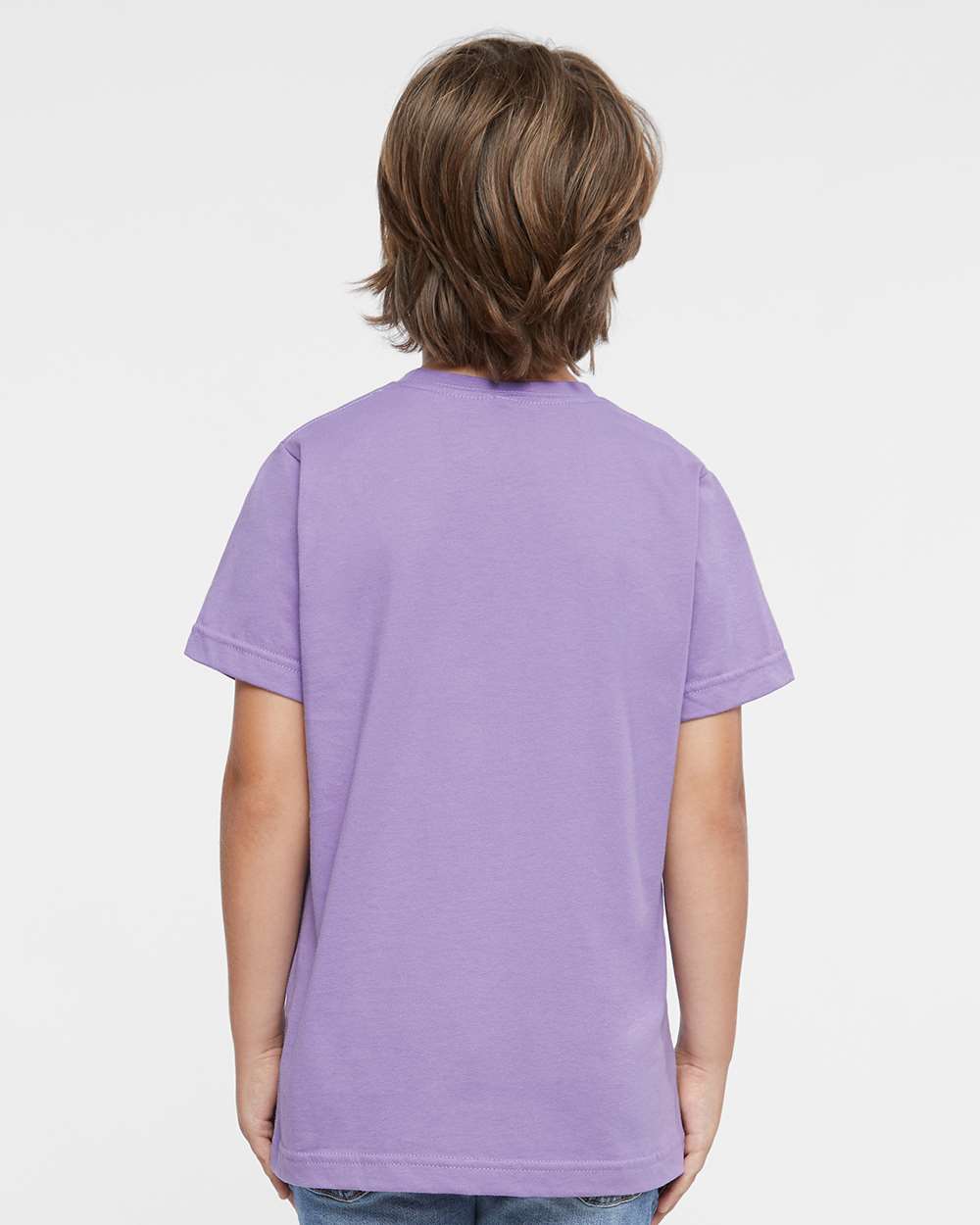 Youth Fine Jersey Tee - OnModelBack - B38038802 - Lavender