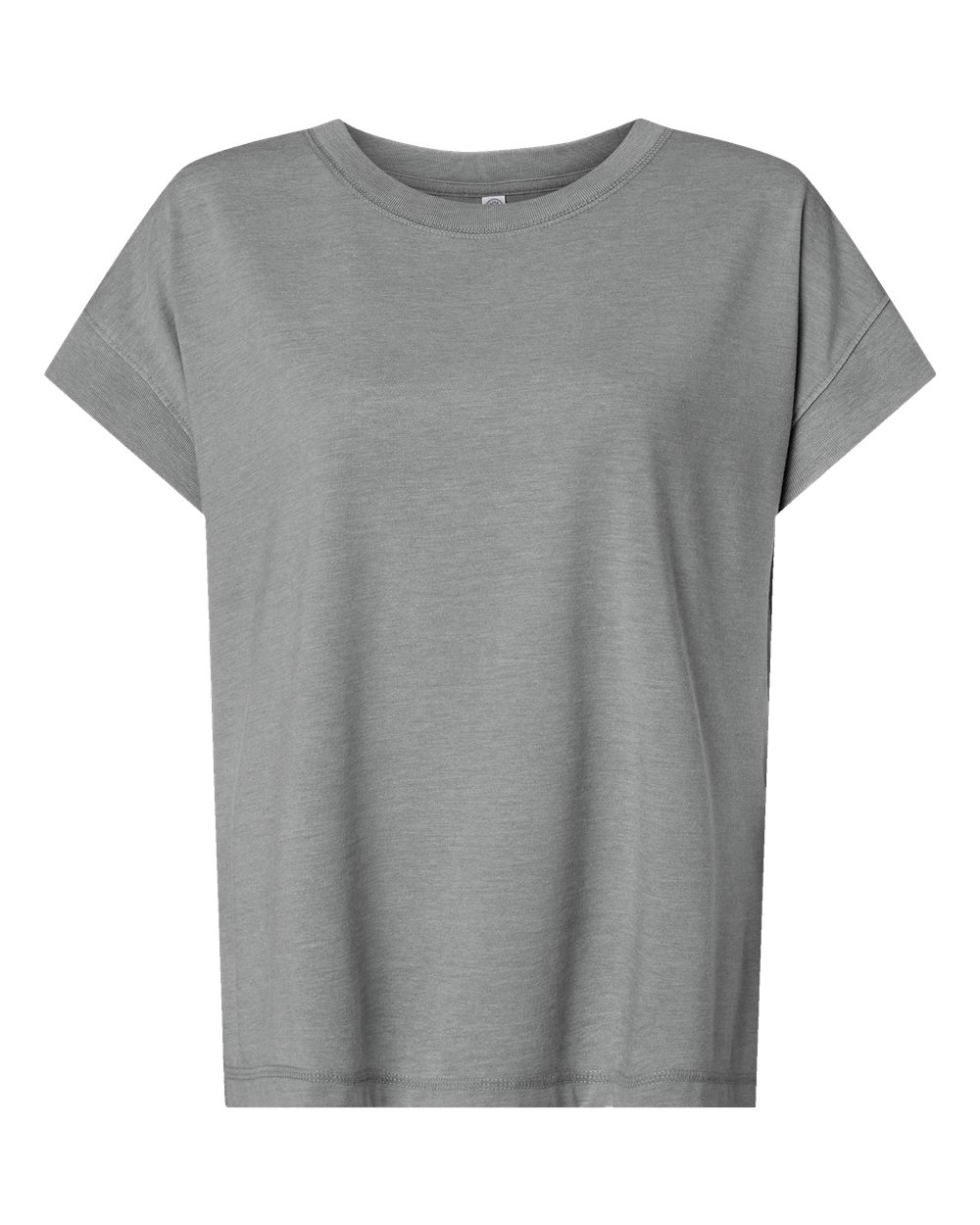 Women's Relaxed Vintage Wash Tee - Front - B03538133 - Washed Grey