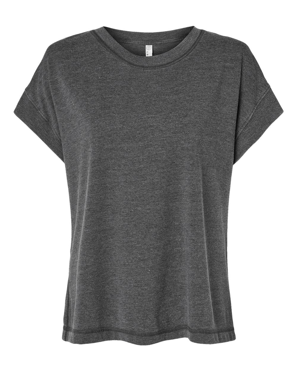 Women's Relaxed Vintage Wash Tee - Front - B03538503 - Washed Black