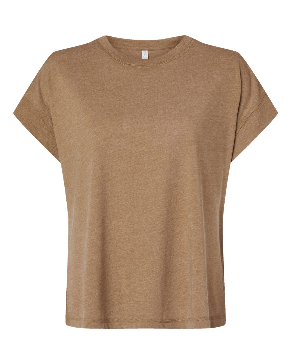 Women's Relaxed Vintage Wash Tee - Front - B03538563 - Washed Coyote Brown
