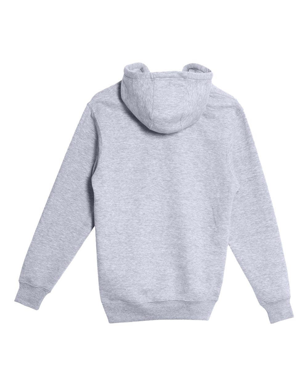 Unisex Premium Pullover Hooded Sweatshirt - Back - B487C9092 - Heather Grey