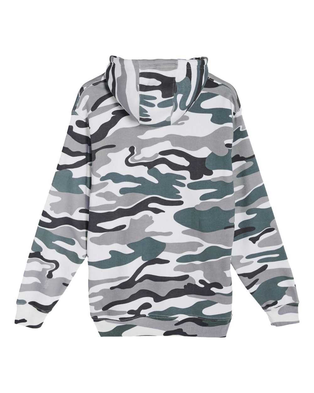Unisex Premium Pullover Hooded Sweatshirt - Back - B487C9982 - Sage Camo