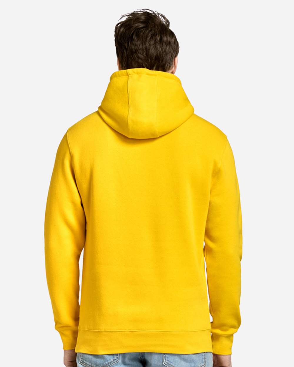 Unisex Premium Pullover Hooded Sweatshirt - OnModelBack - B487C9112 - Lemon