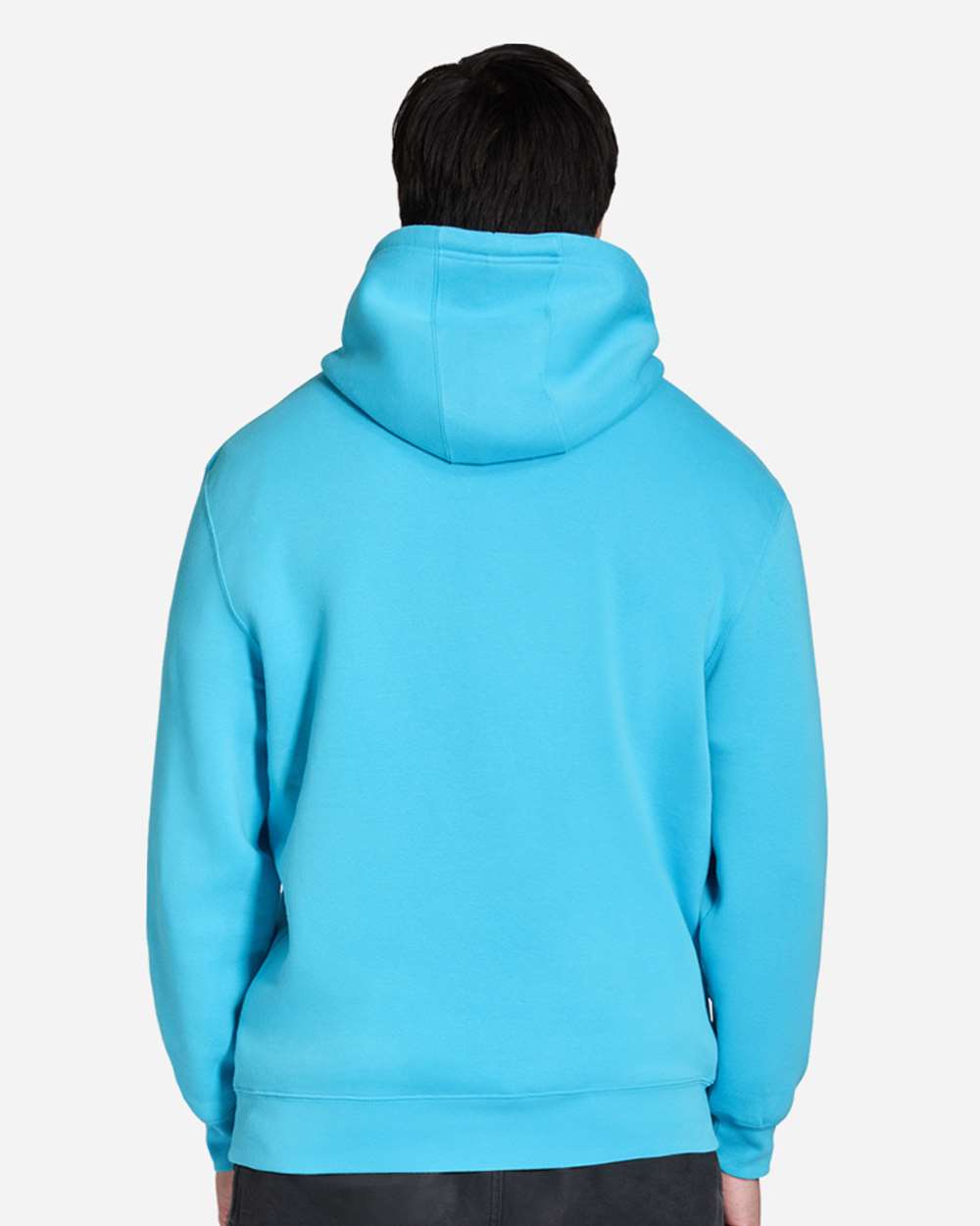 Unisex Premium Pullover Hooded Sweatshirt - OnModelBack - B487C9142 - Ocean Blue