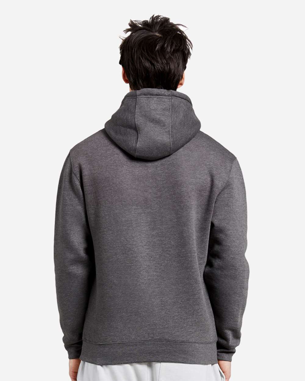 Unisex Premium Pullover Hooded Sweatshirt - OnModelBack - B487C9592 - Charcoal Heather