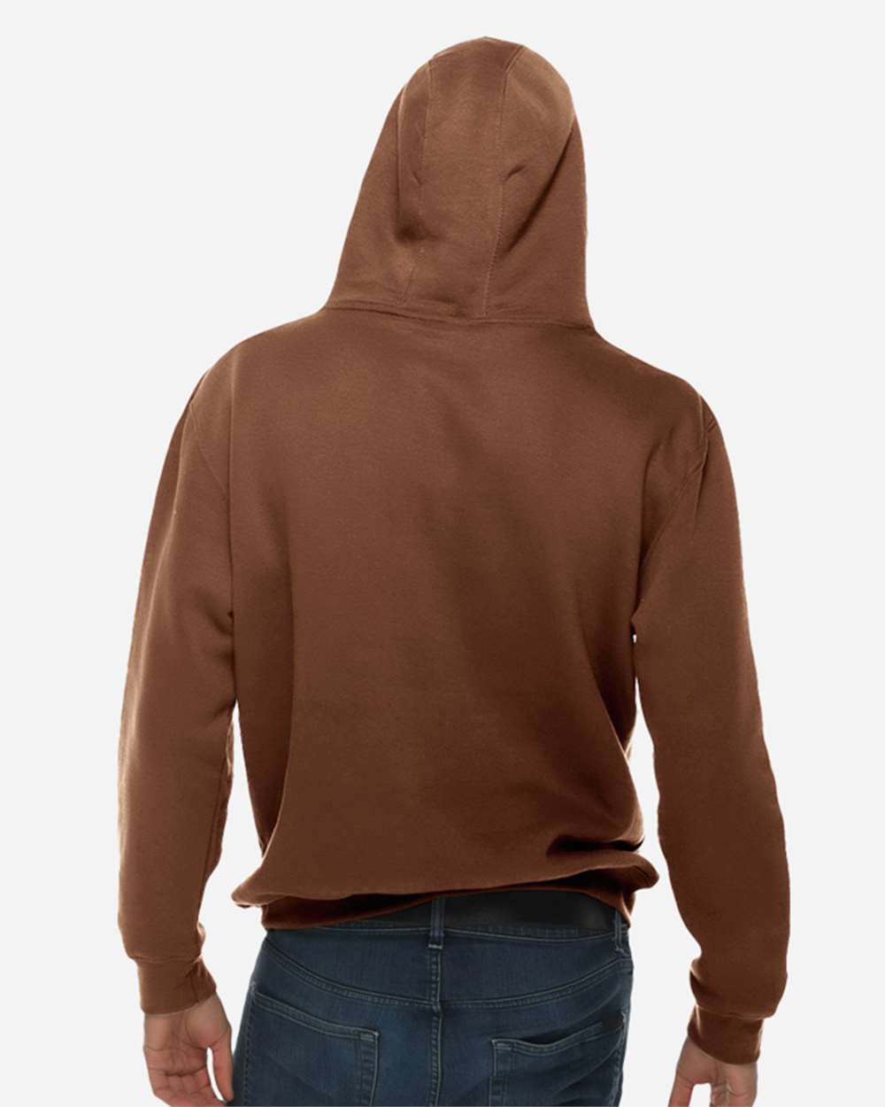 Unisex Premium Pullover Hooded Sweatshirt - OnModelBack - B487C9602 - Chestnut