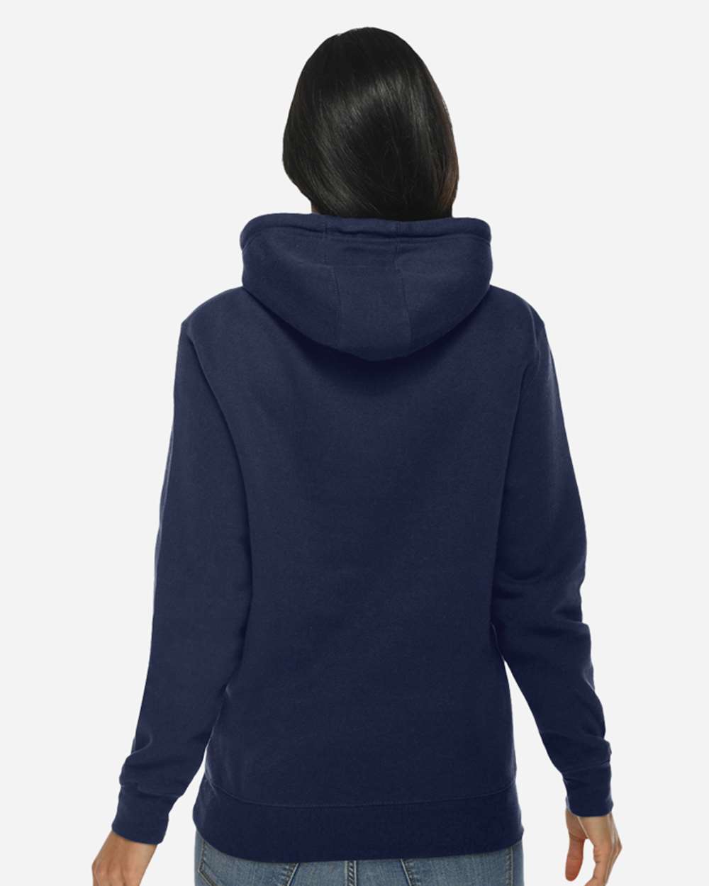Unisex Premium Pullover Hooded Sweatshirt - OnModelBack - B487C9652 - Navy