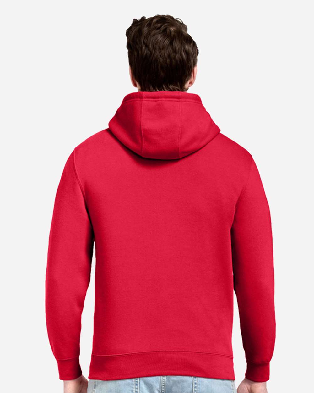 Unisex Premium Pullover Hooded Sweatshirt - OnModelBack - B487C9702 - Cardinal