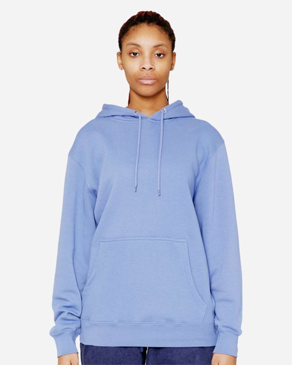 Unisex Premium Pullover Hooded Sweatshirt - OnModelFront - B487C9102 - Colony Blue